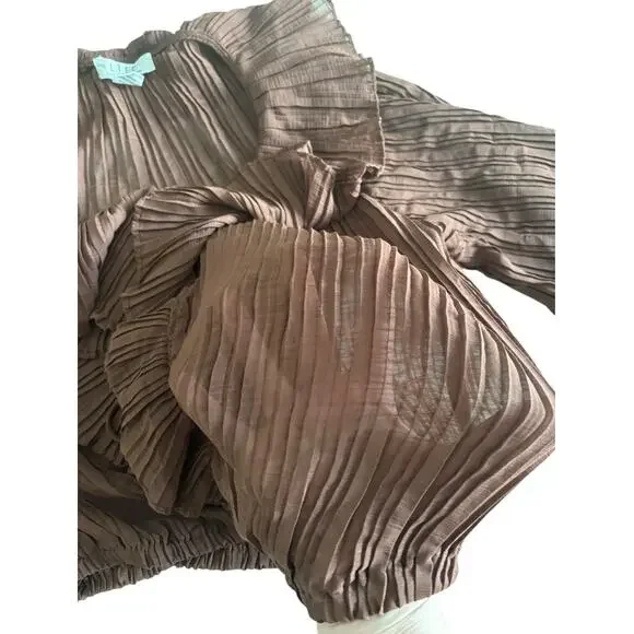 L.I.F.E LOVE IS FOR ETERNITY BILLOWY BOHO BLOUSE SIZE LARGE NWOT - Picture 6 of 7